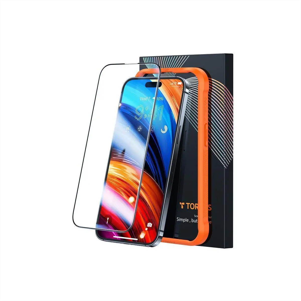 Torras Displayschutz (Panzerglas), fettabweisend – für iPhone 14/13/13 Pro