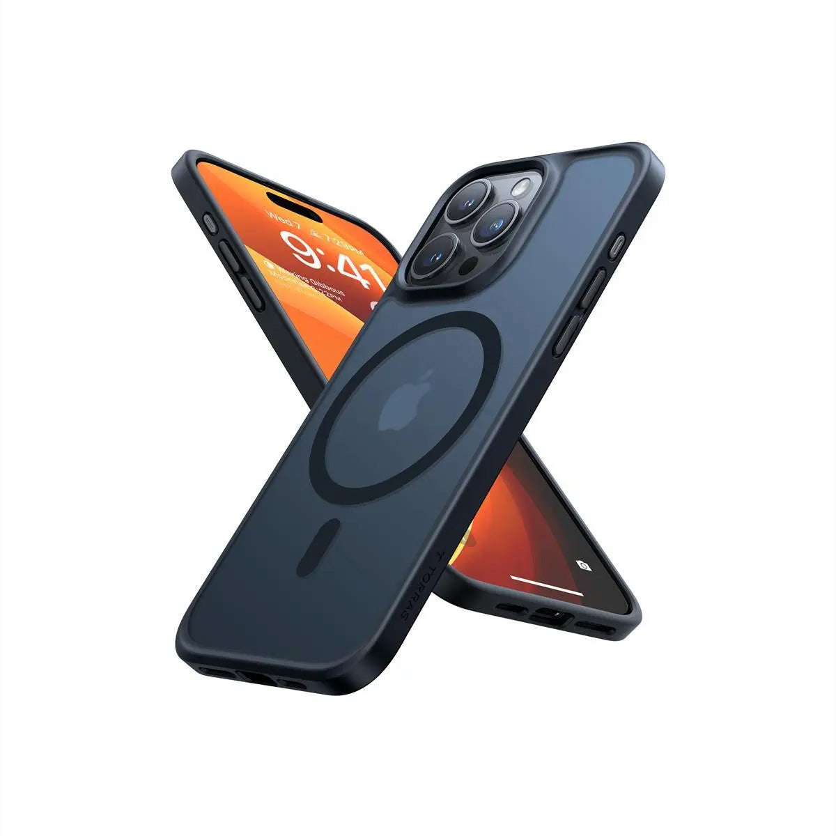 Torras Guardian Backcover – für Apple iPhone 15 Pro – MagSafe, Kunststoff, Schwarz