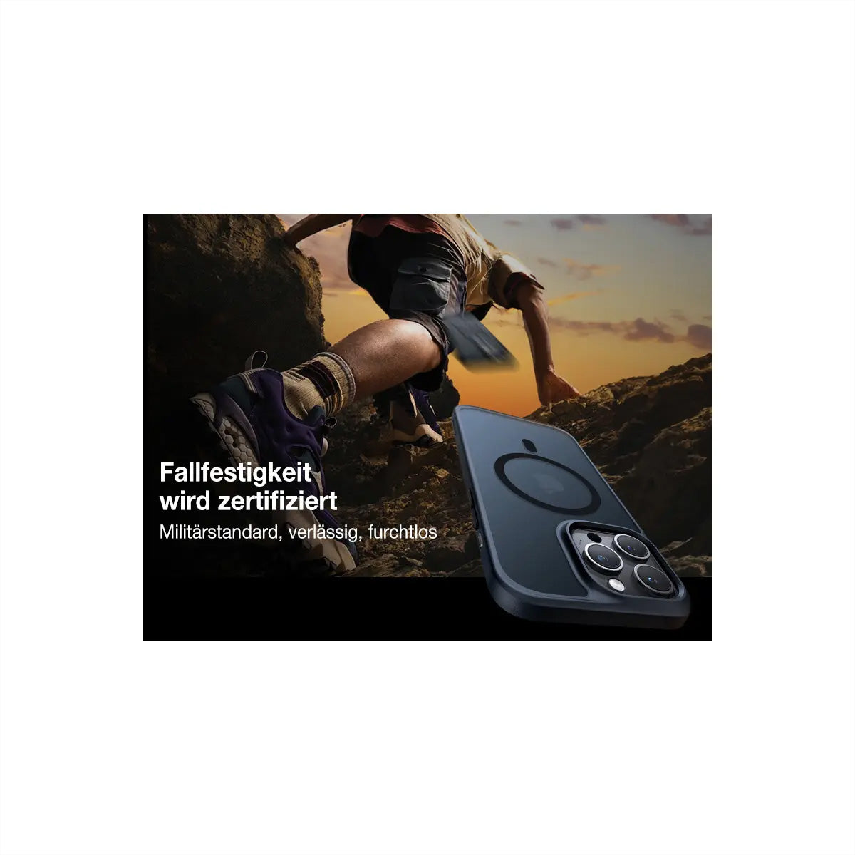 Torras Guardian Backcover – für Apple iPhone 15 Pro – MagSafe, Kunststoff, Schwarz