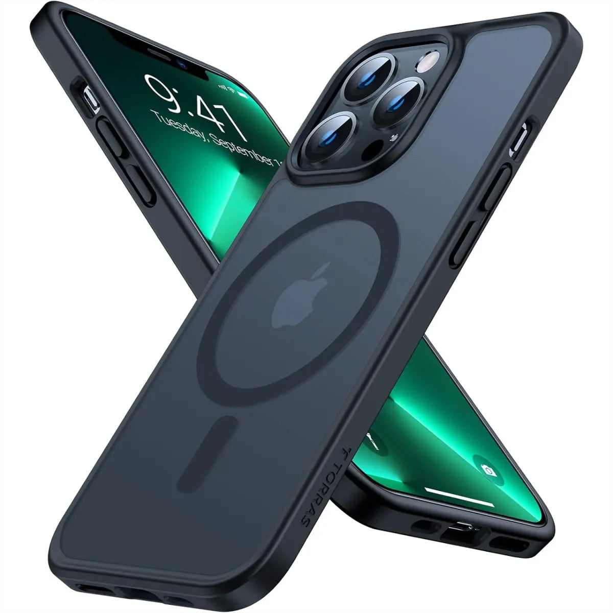 Torras Guardian Backcover – für Apple iPhone 13 Pro Max, MagSafe, PC, Schwarz