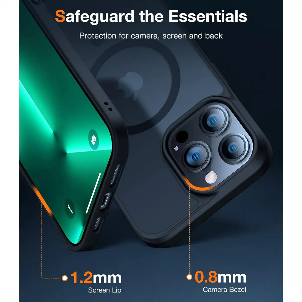Torras Guardian Backcover – für Apple iPhone 13 Pro Max, MagSafe, PC, Schwarz