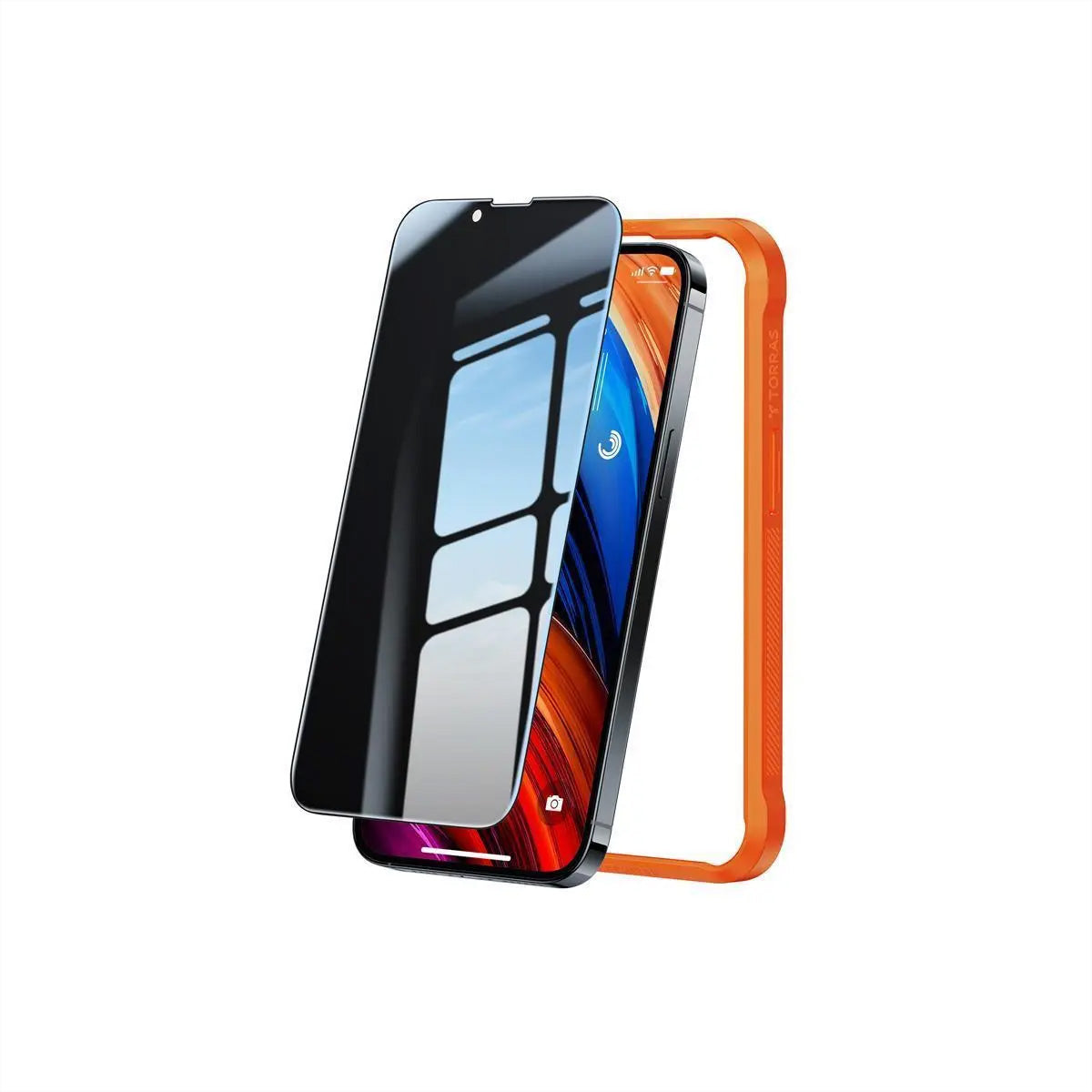 Torras Privacy-Filter (Panzerglas) – für iPhone 15 Pro Max – mit Applikator