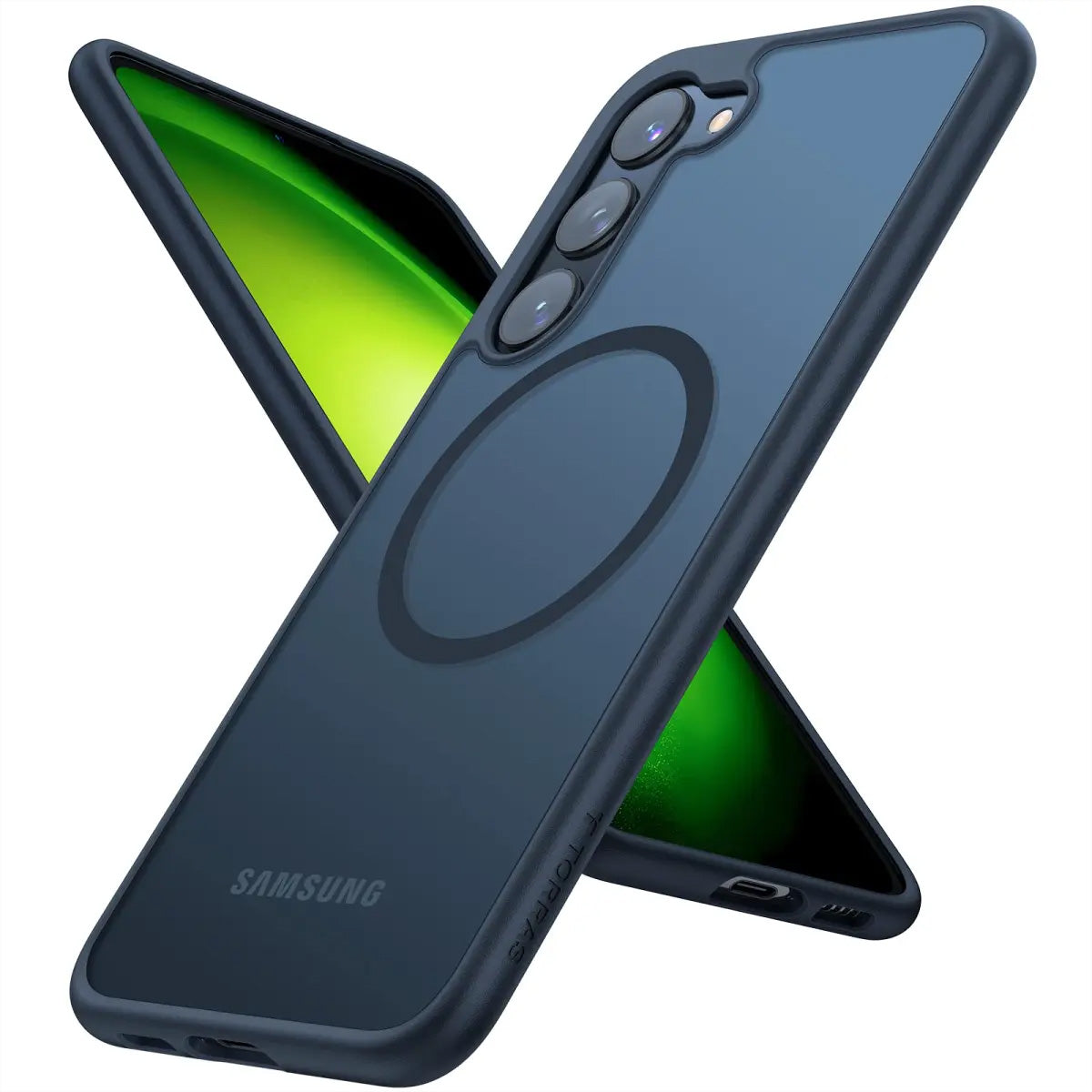 Torras Guardian – Backcover – für Samsung Galaxy S23, MagSafe, PC, Schwarz, stossfest, kratzfest