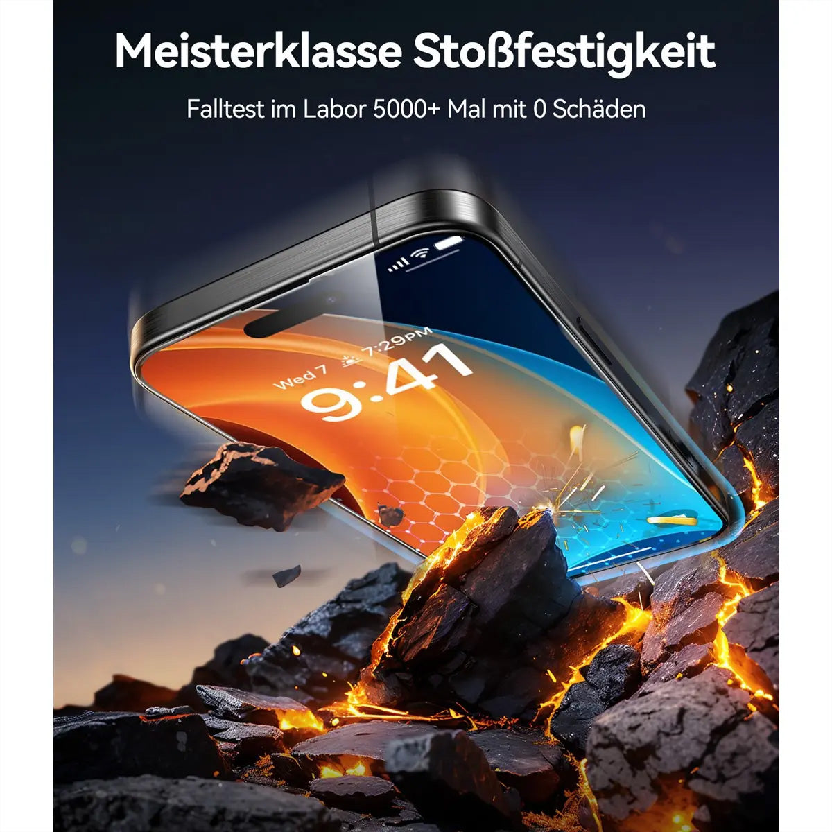Torras Displayschutz (Panzerglas), fettabweisend – für iPhone 16 Pro Max – mit Applikator