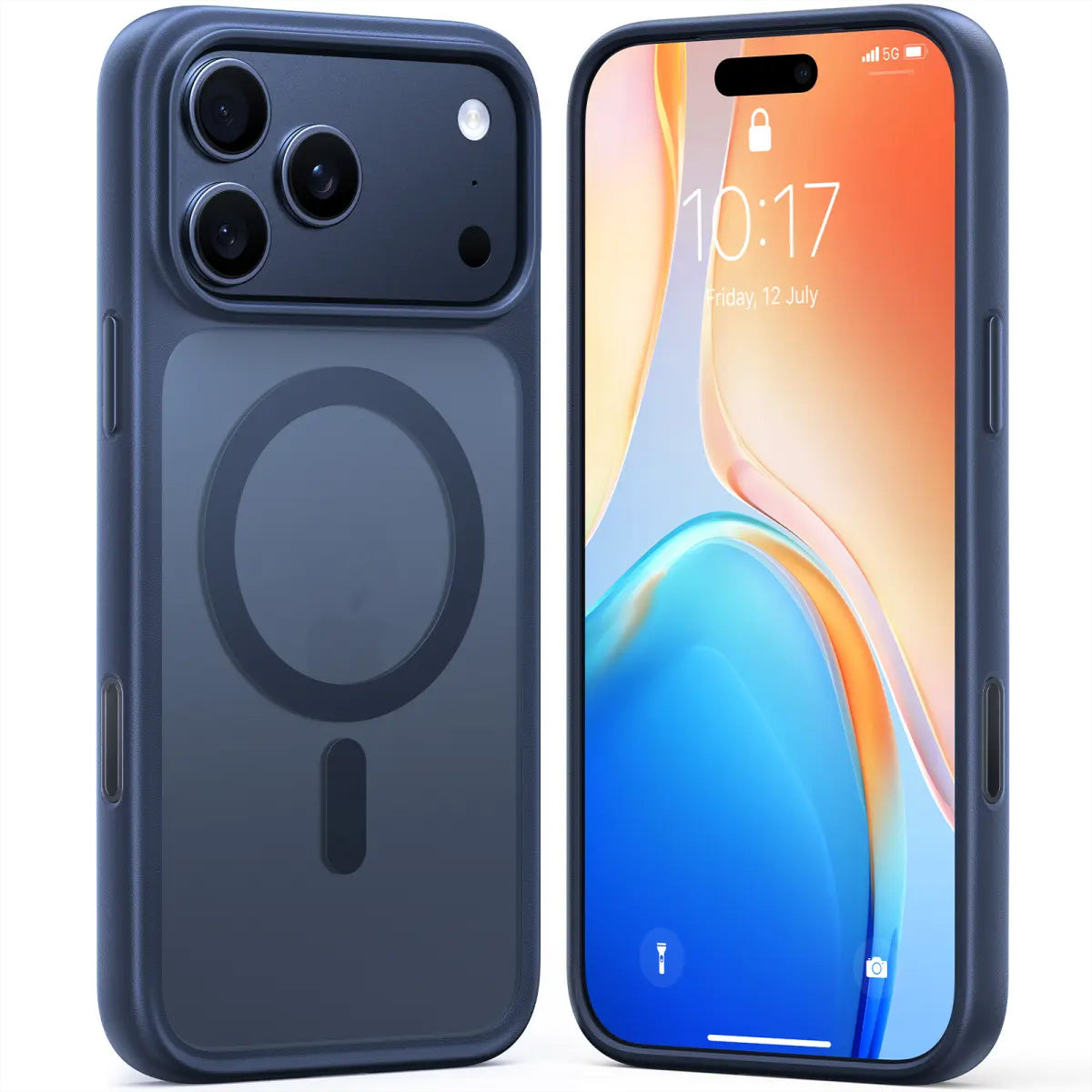 Torras Guardian Backcover – für Apple iPhone 17 Pro, MagSafe, PC+TPU, Blau