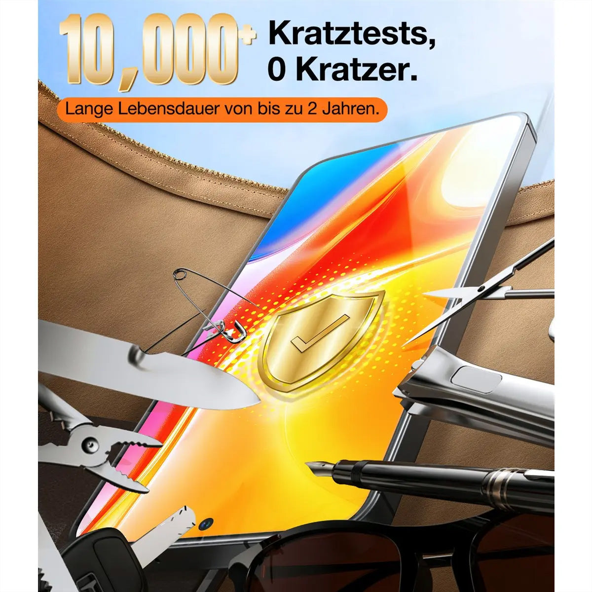 Torras Displayschutz (Panzerglas) – für Galaxy S25 – mit Applikator