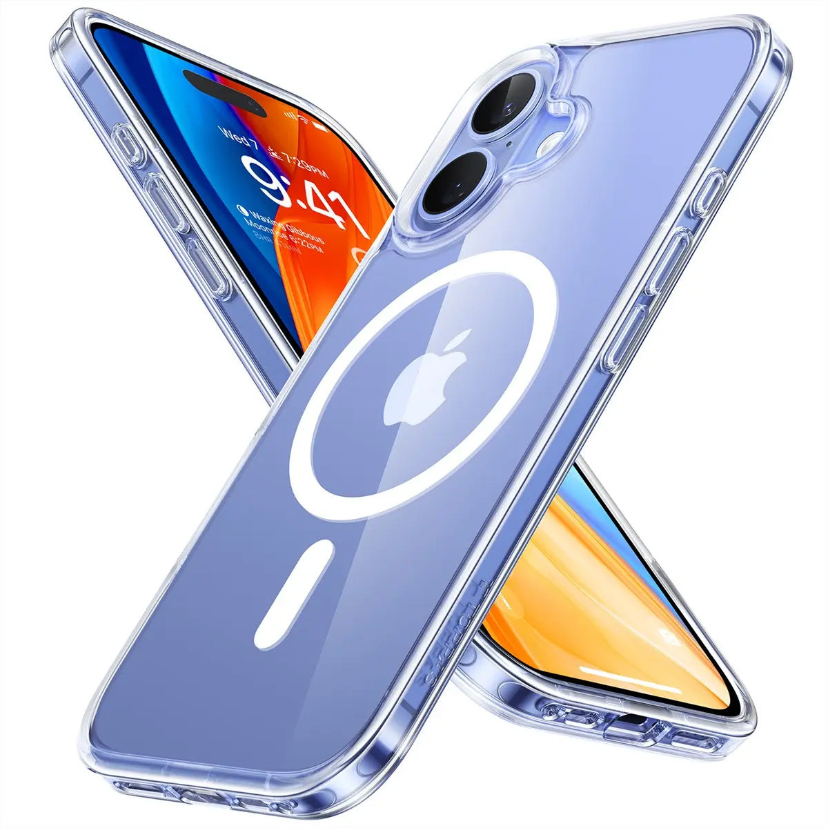 Torras Diamond – Backcover – für Apple iPhone 16, MagSafe, PC+TPU, Transparent