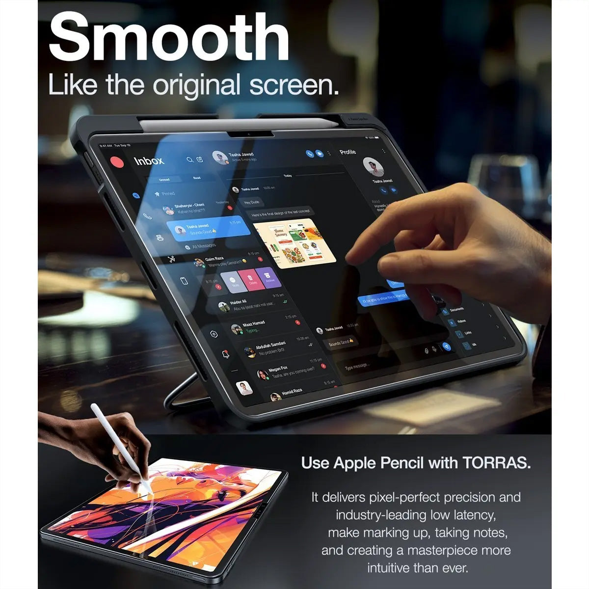 Torras Install Master Tablet-Hülle für iPad Air 11" (2024) – Transparent