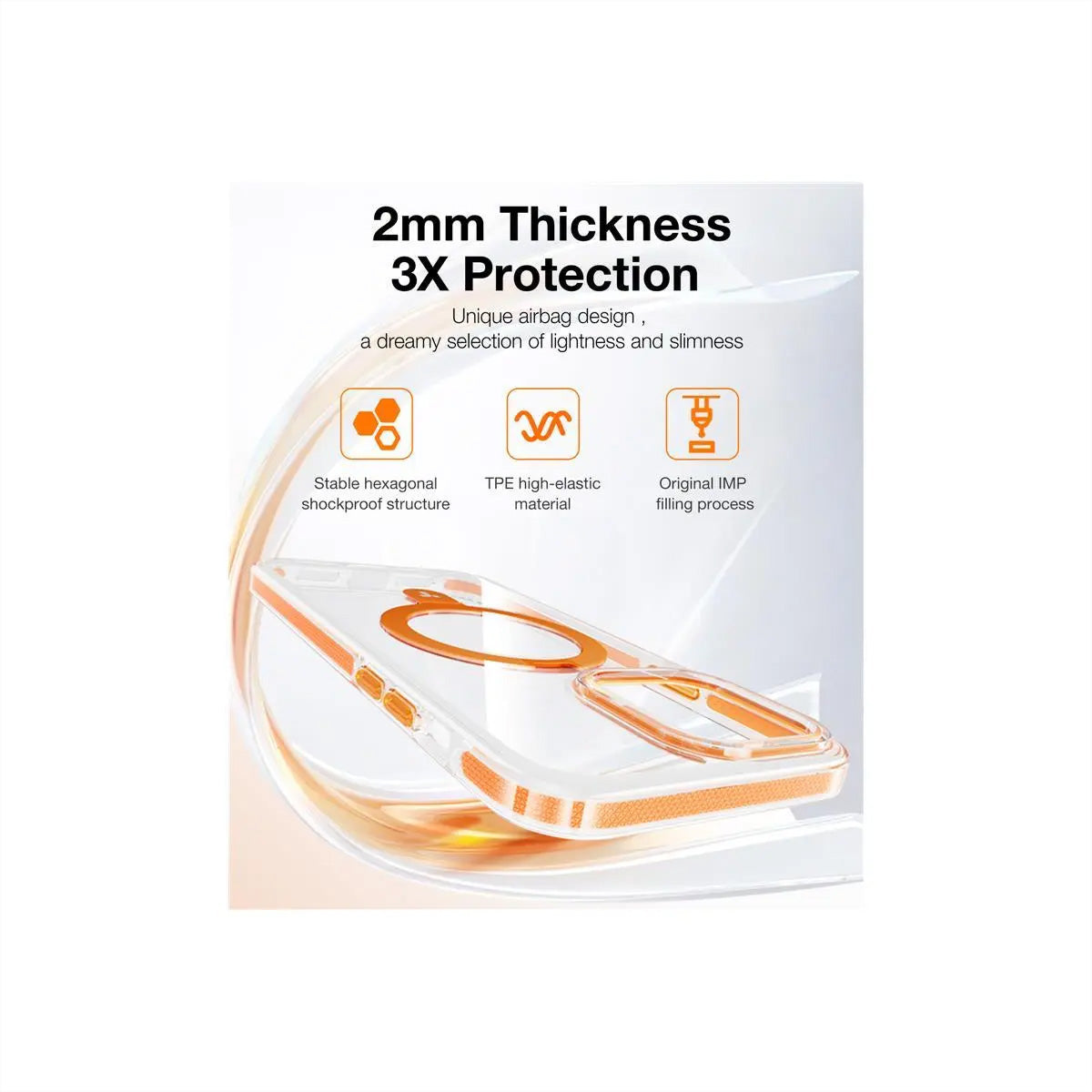 Torras UPRO Ostand Hue – Backcover – für Apple iPhone 15 Pro Max, MagSafe, mit Ständer, PC+TPU, Transparent