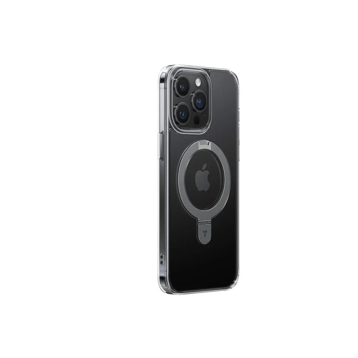 Torras UPRO Ostand Backcover – für Apple iPhone 15 Pro, MagSafe, mit Ständer, PC+TPU, Transparent
