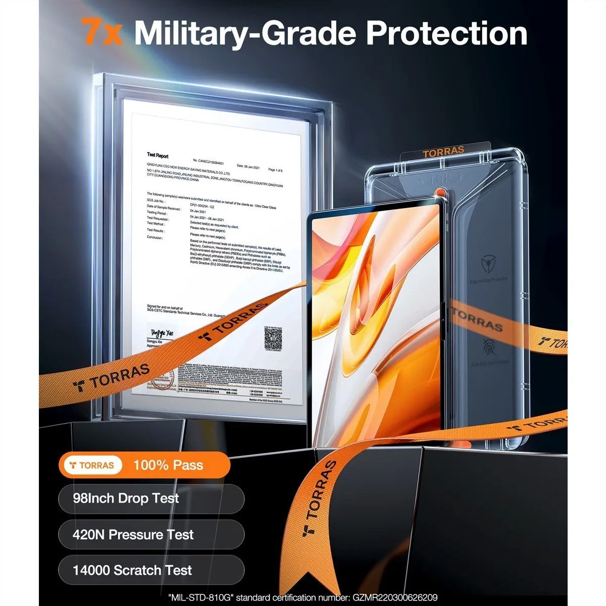 Torras Install Master Tablet-Hülle für iPad Air 13" (2024) – Transparent