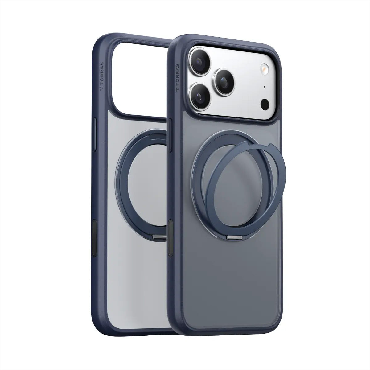 Torras UPRO Ostand Pro Backcover – für iPhone 17 Pro / 17 Pro Max, MagSafe, mit Ständer, PC+TPU, Blau