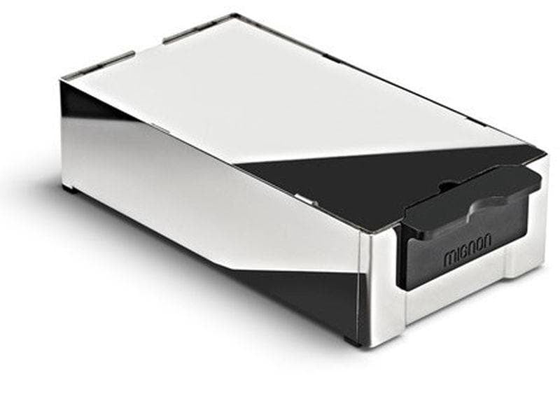 Eureka Ausklopfschublade – 12,3 × 24,2 × 6,3 cm – für Mühlen – Metall, Schwarz