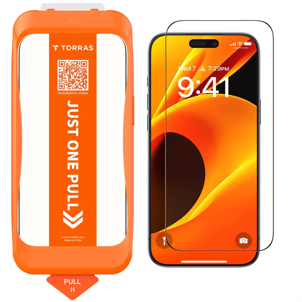 Torras Displayschutz (Panzerglas), fettabweisend – für iPhone 17 Air – mit Applikator