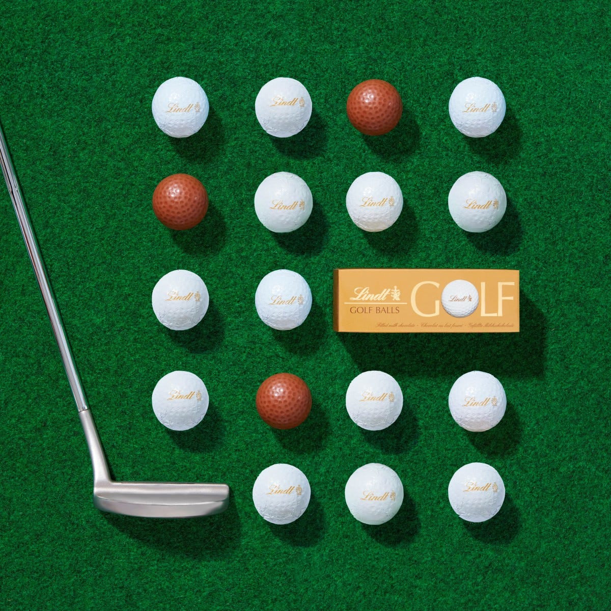 Lindt Pralinen Golfbälle – Milchschokolade – 3 Stück, 110 g
