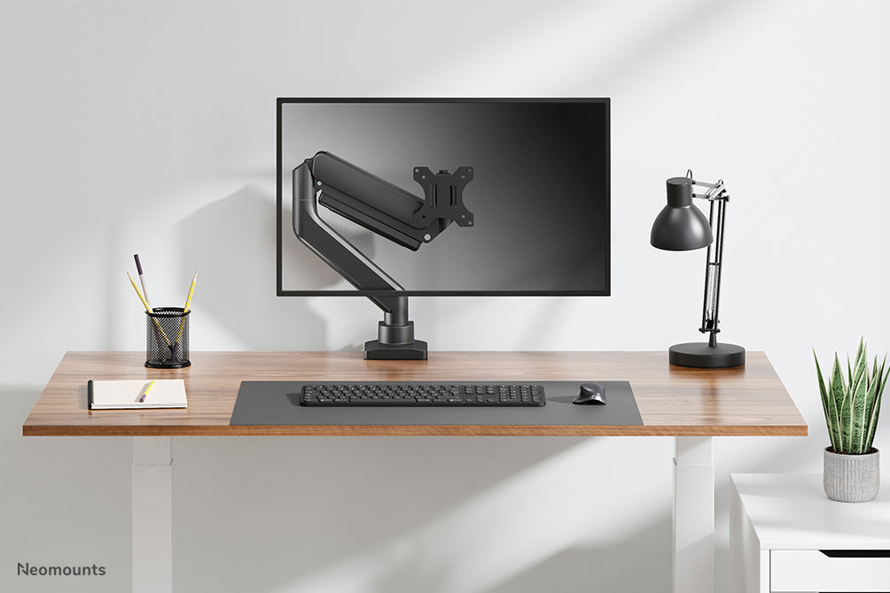Neomounts DS70 DS70-450BL1 – Monitorarm, 1 Monitor, bis 42", Gasfeder, 180°-Stop, Schwarz