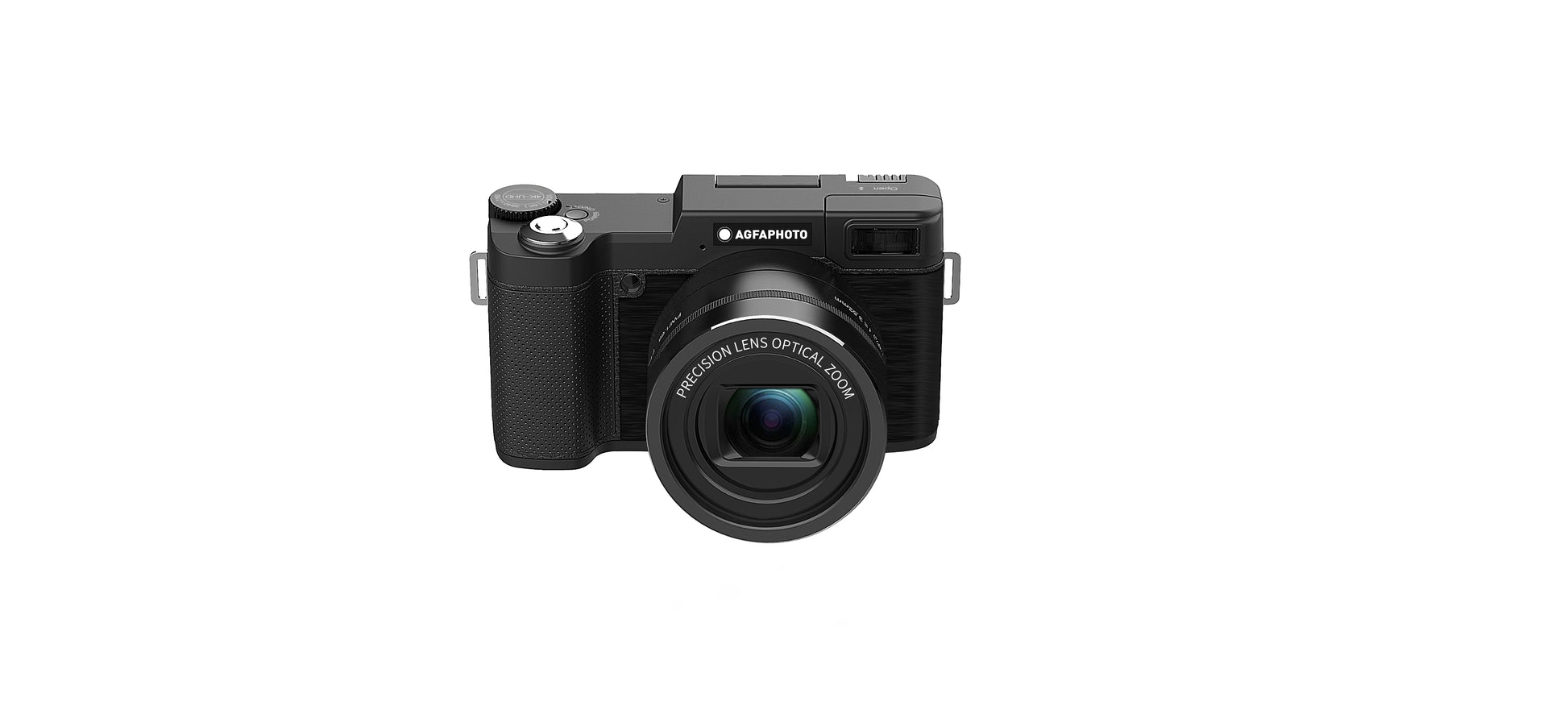 AgfaPhoto VLG4KOPT – Kompaktkamera, 24 MP, 4K 60 fps, 5× optischer Zoom, Schwarz