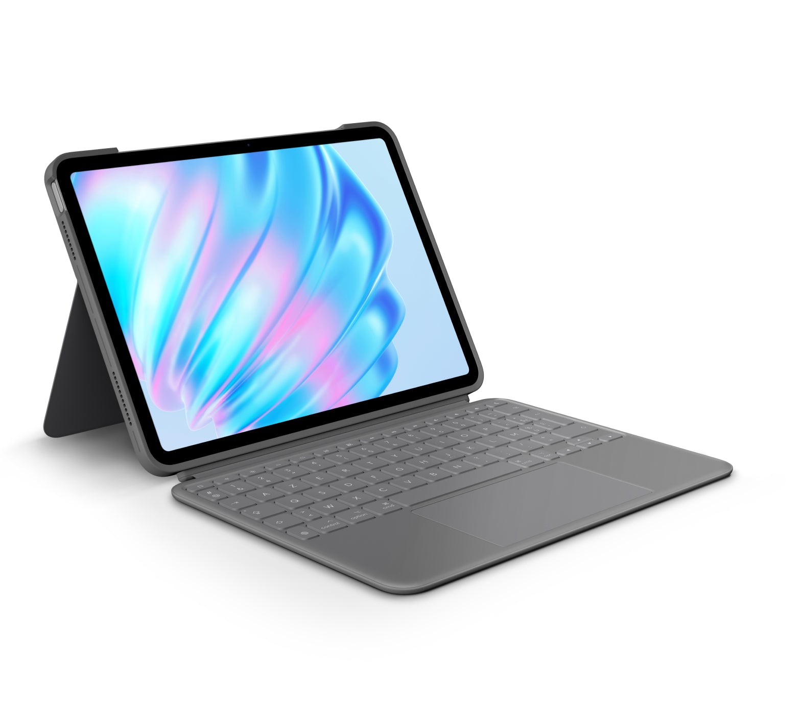 Logitech Combo Touch – Tastatur, FR-Layout (FR), Grau – für iPad