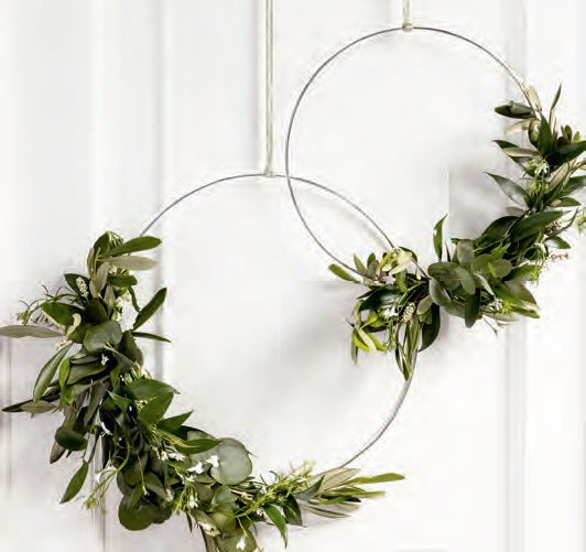 Folia Deko-Ring – silber – Ø 250 + 300 mm, 2 Stück