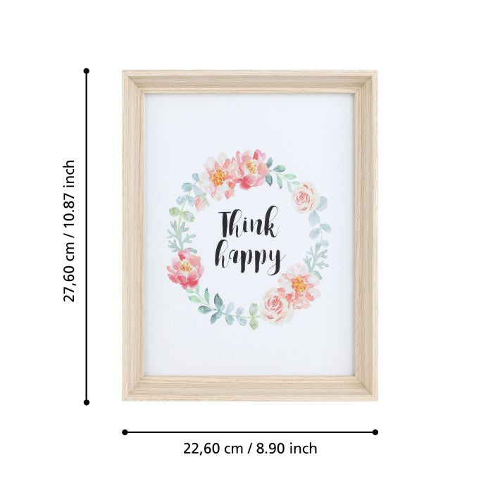 EGLO Bilderrahmen – für 20 × 25 cm – Glas & MDF & Holz, braun