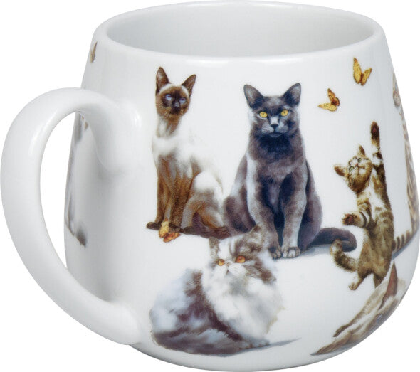Könitz Porzellan Könitz Teetasse Tea for You Samtpfoten – 400 ml, Ø 8,1 cm, H 9,1 cm, Porzellan, mit Deckel, spülmaschinenfest