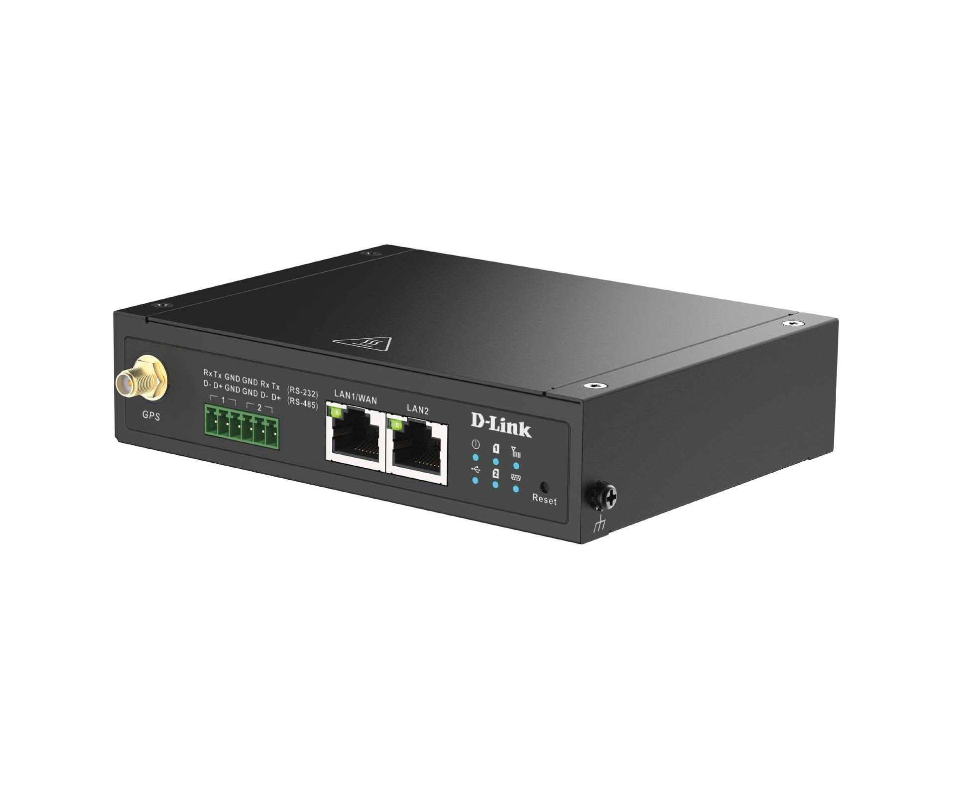 D-Link DOM-530-TSO – 4G (LTE) Router, Dual-SIM, 2× RJ-45, 3× Externe Antennen (SMA), MicroSD-Slot