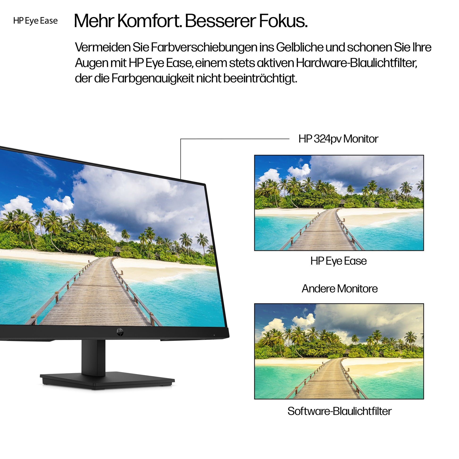 HP Monitor, 23,8" 1920 × 1080 (Full HD)