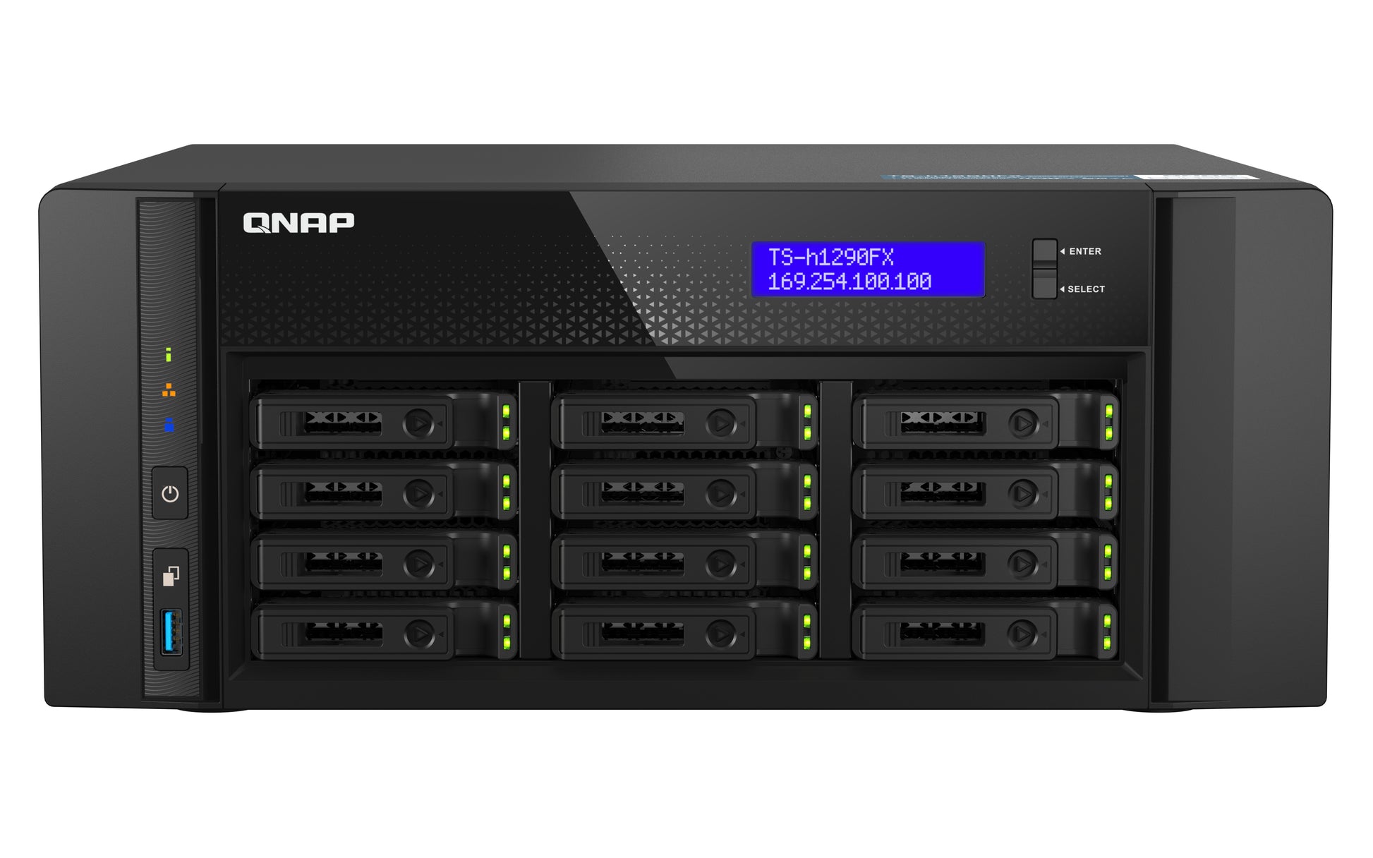 QNAP TDS-h2489FU-4314-512G – 12-Bay NAS, AMD EPYC 7302P 16 Kerne