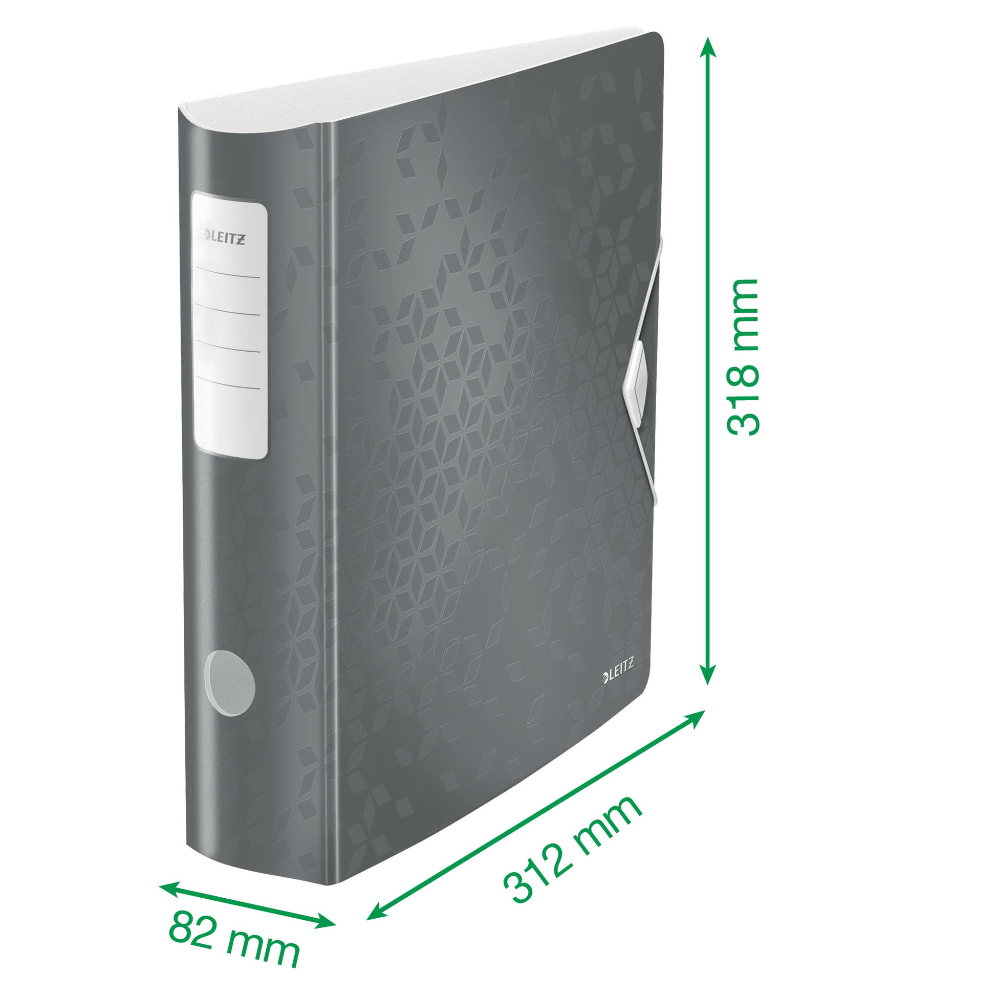 Leitz Active WOW Ordner – für A4 – Rückenbreite 8,2 cm – Weiss