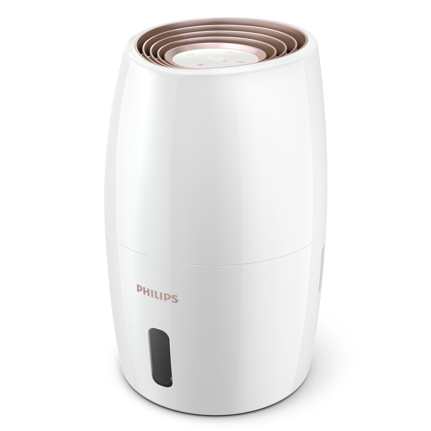 Philips Luftbefeuchter HU2716/10 – Verdunster, 200 ml/h, 2 l Tank, bis 32 m², Hygrostat
