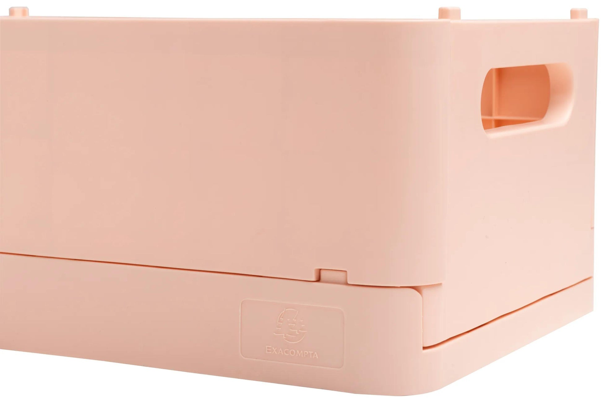 Exacompta Aufbewahrungsbox B 276 × H 120 × T 188 mm – für A5+, mit Tragegriff, stapelbar, Nude, PP