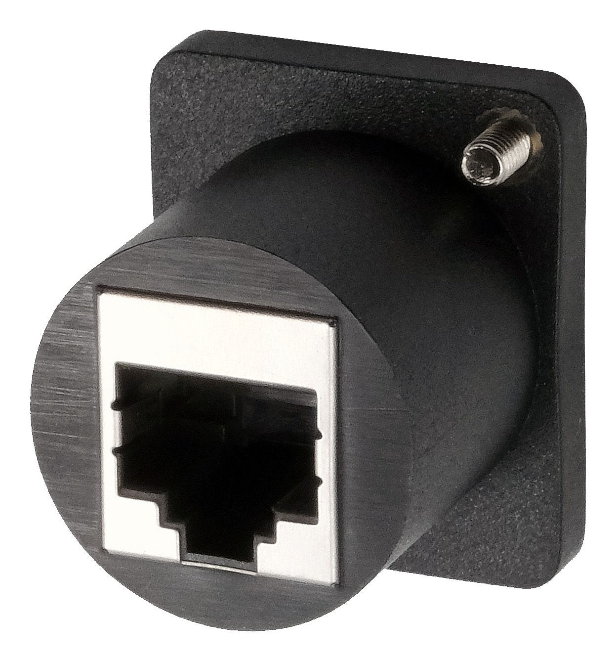 EXSYS RJ-45-Kupplung – RJ-45 zu RJ-45, Cat5e, Flach, Schwarz, 1er Pack
