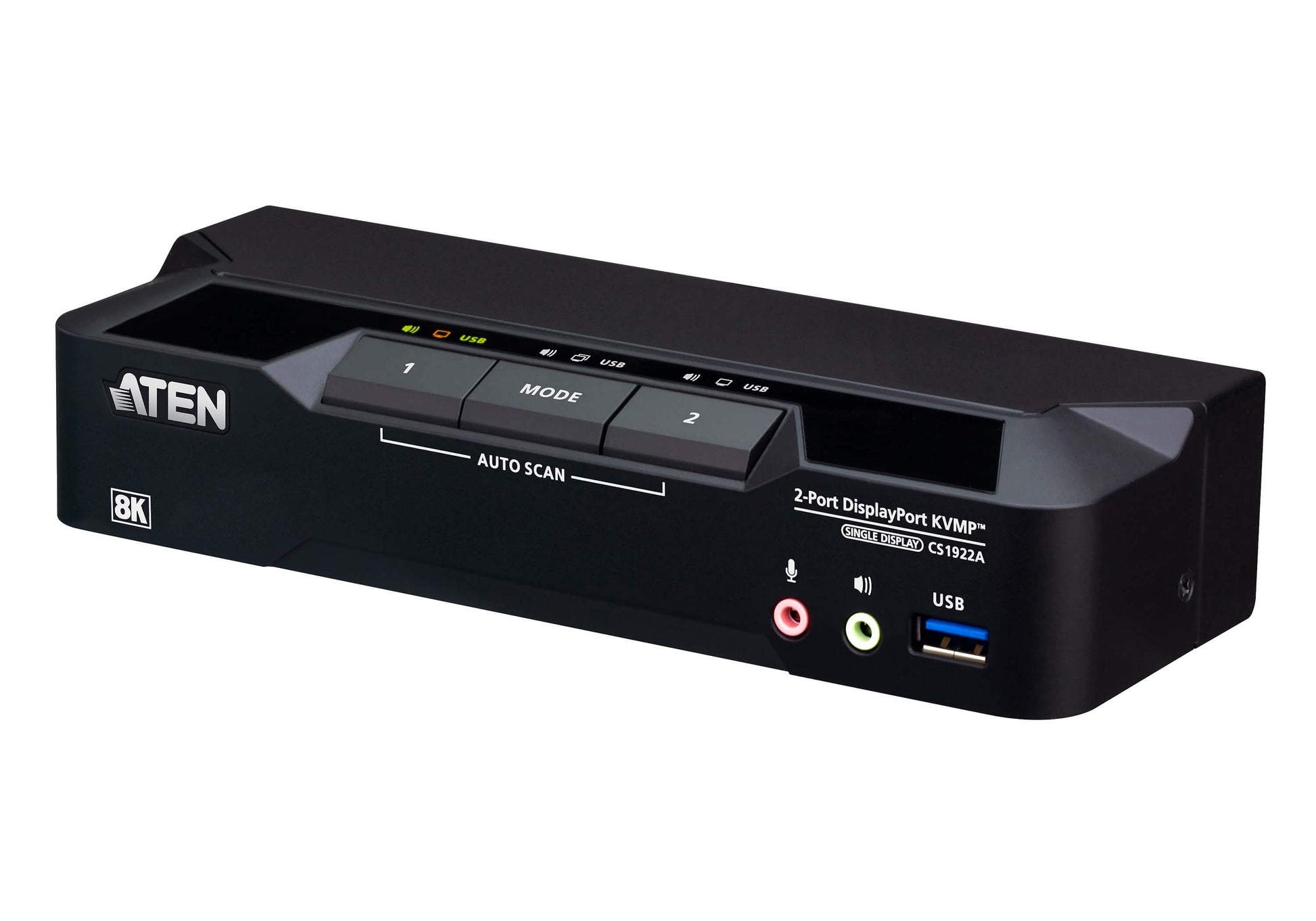 ATEN CS1922A – 2-Port DP KVM-Switch – 8K/60 Hz, USB 3.0-Hub, Audio