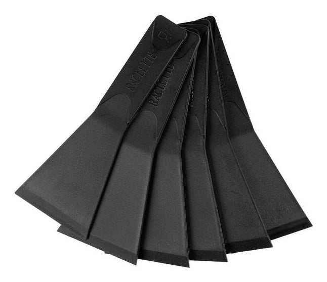 Furber. Furber – Raclette-Spachtel, 13,5 cm, Kunststoff, schwarz, 6 Stk.