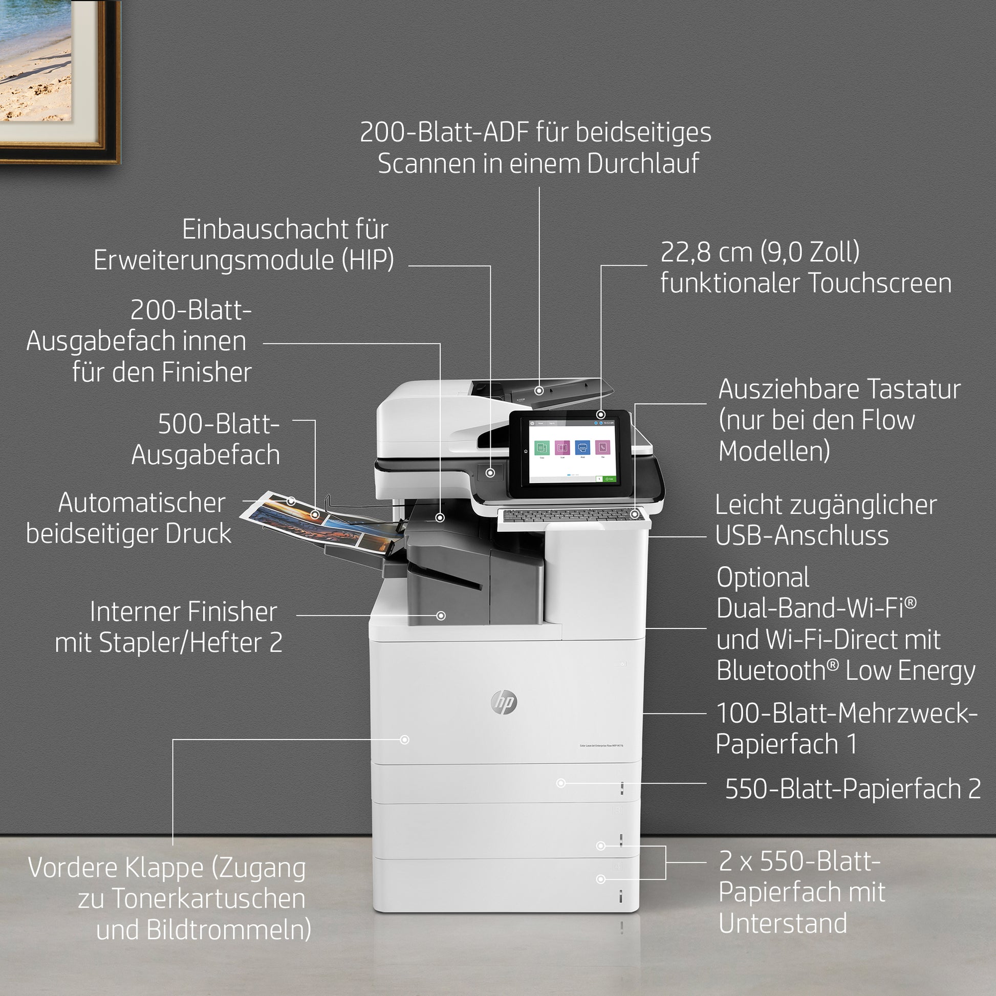 HP ENT FLOW M776ZS – Farbiger Laser-MFP