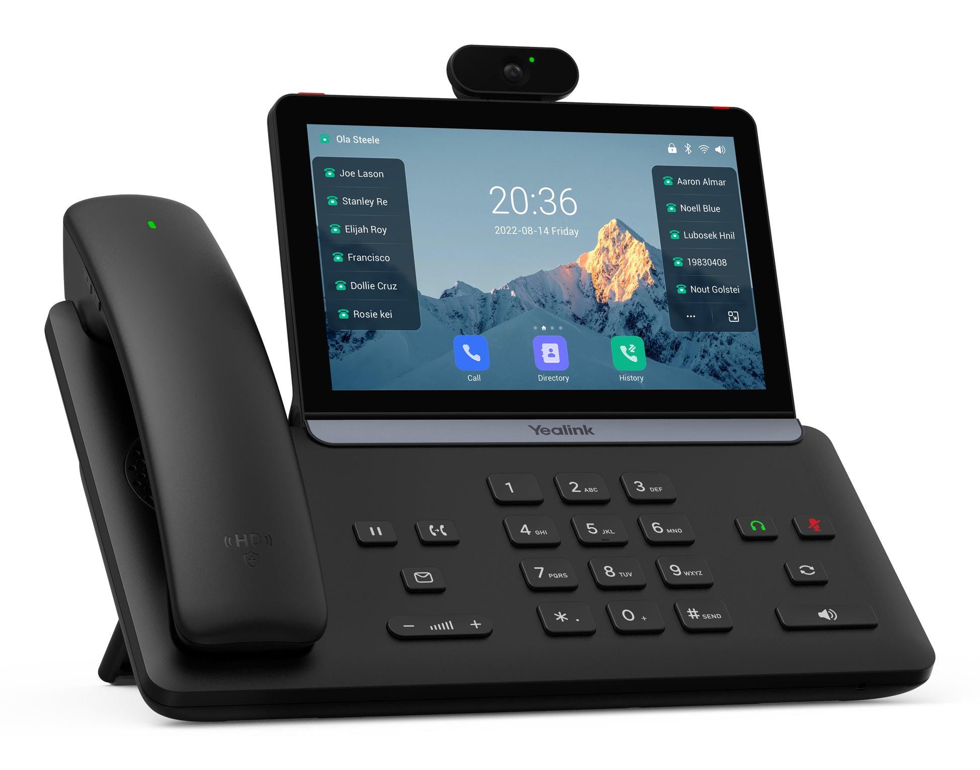 Yealink SIP-T88V Pro – IP-Telefon, 7" Touchscreen, 5 MP Frontkamera, PoE