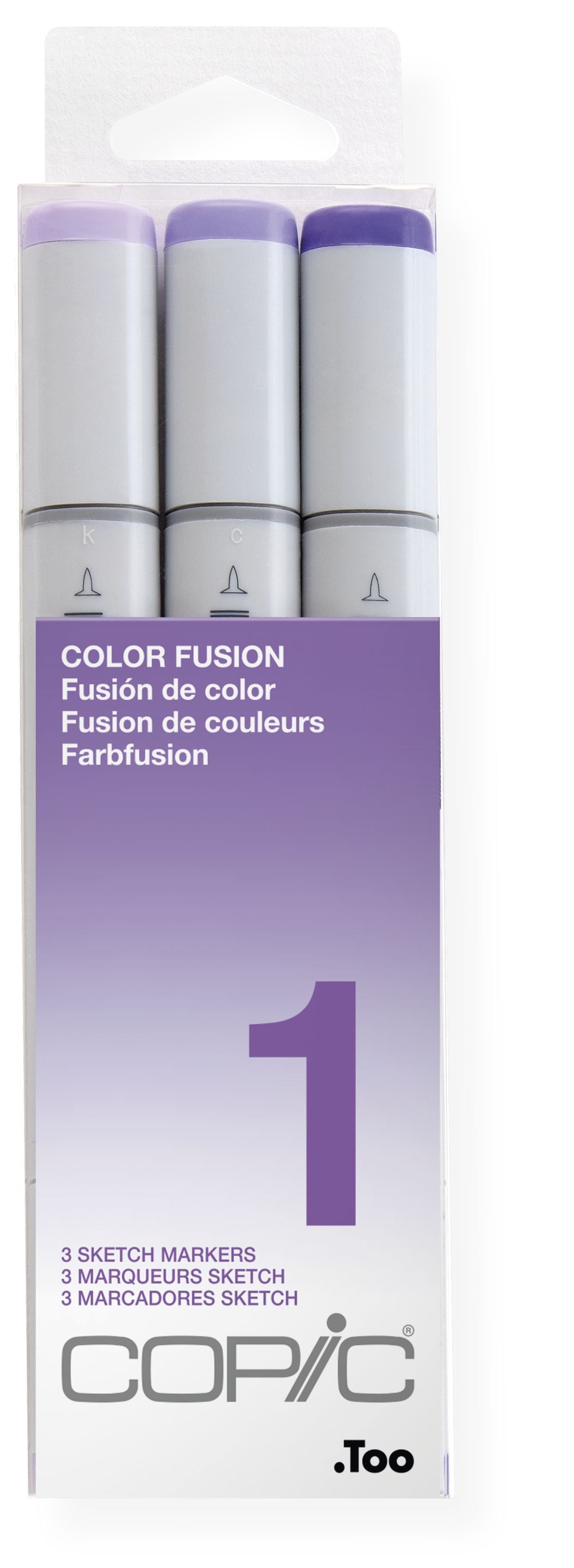 Copic Sketch Pinselstift, Doppelspitze – Pinsel + Meissel, alkoholbasiert, 3 Farben
