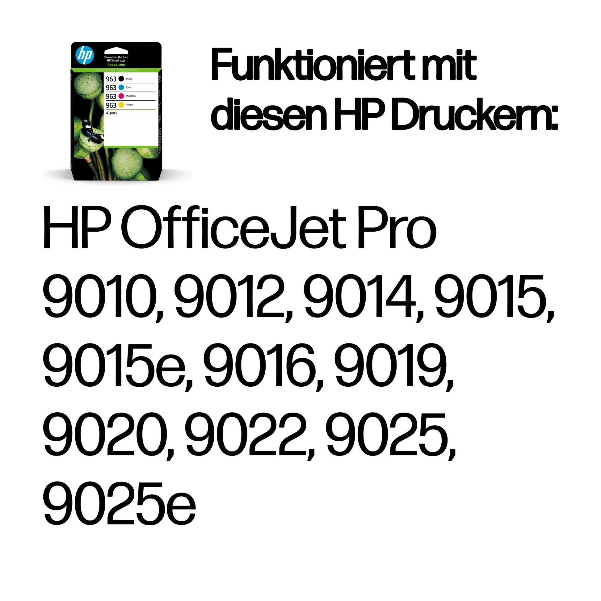 HP Tintenpatronen-Multipack 963, CMYK, 4er-Pack