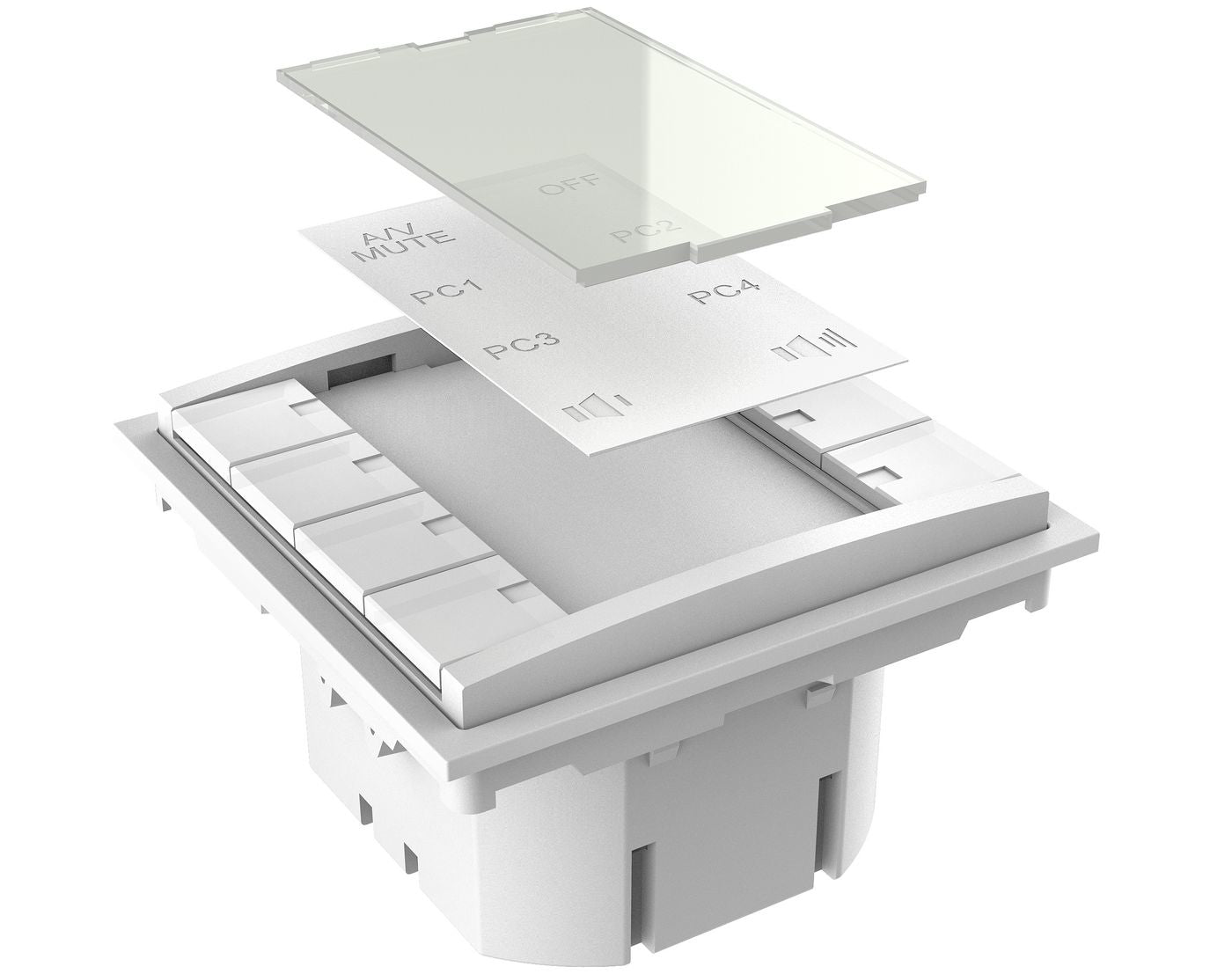 Vivolink Bedienpanel VLCP8B – 8 Tasten, 12 V, Weiss