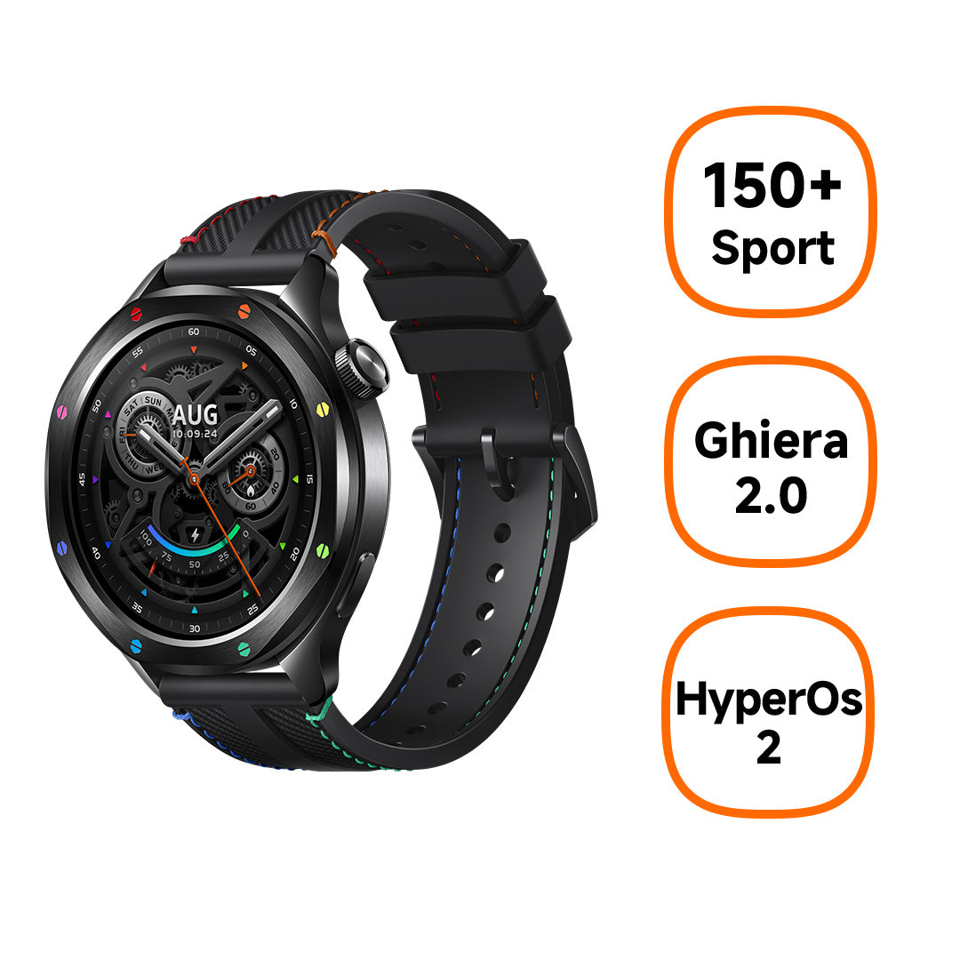 Xiaomi Smartwatch S4 – Smartwatch – 47 mm, 1,43" AMOLED, GPS, Mineralglas, 5 ATM, Rainbow, Sportarmband