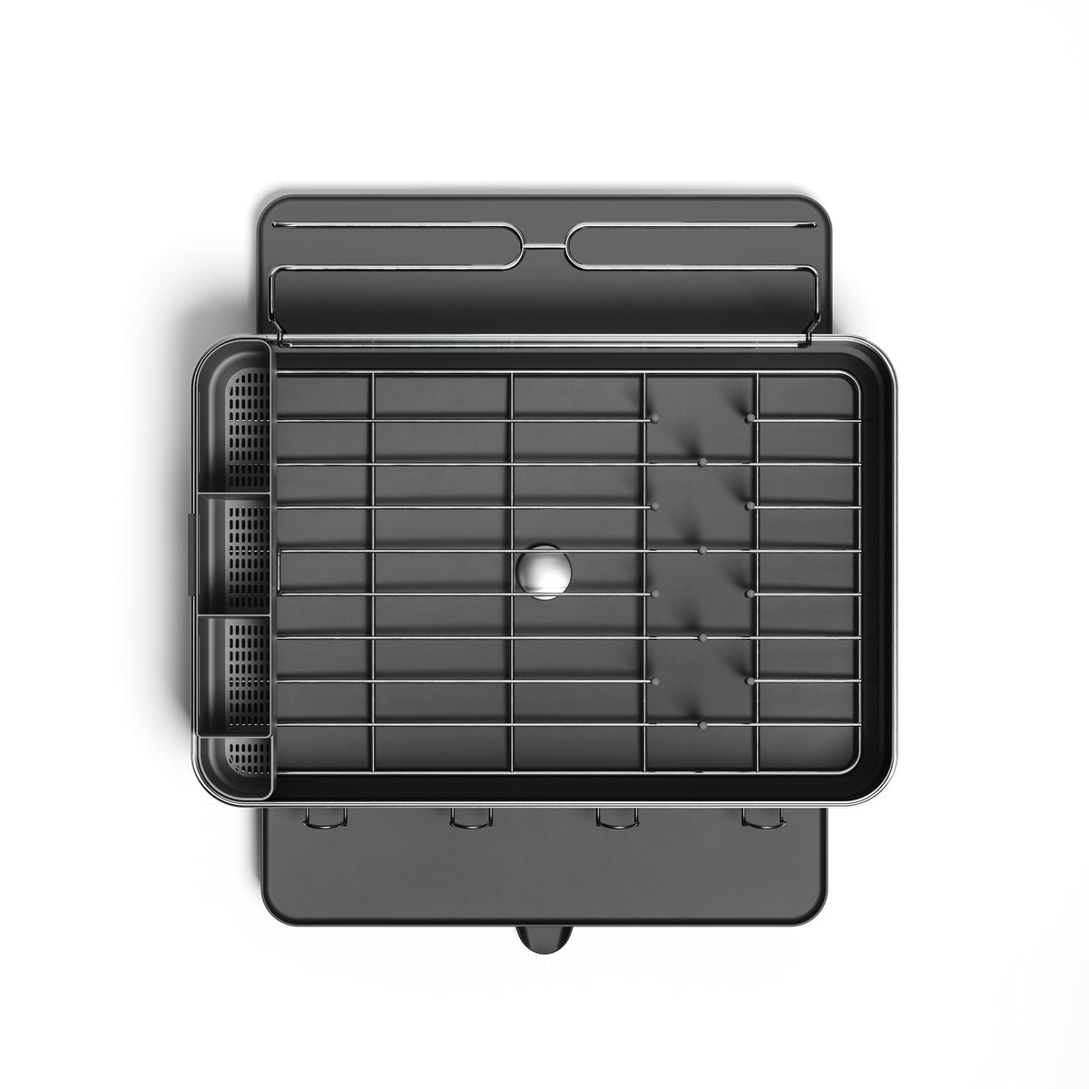 simplehuman Abtropfgestell, 51,4 × 56,6 × 29,2 cm, Edelstahl, Silber
