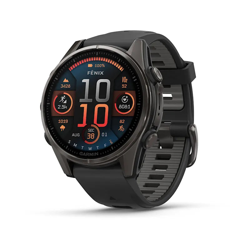 Garmin Fenix 8 – GPS-Smartwatch – 43 mm, 1,3", GPS, WLAN, AMOLED, Saphirglas, 100 m, Schwarz/Dunkelgrau