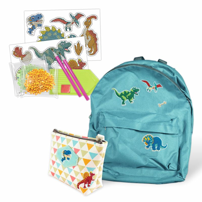 URSUS Diamond-Painting-Set Dinosaurier – ab 3 Jahren – Kunststoff, Mehrfarbig