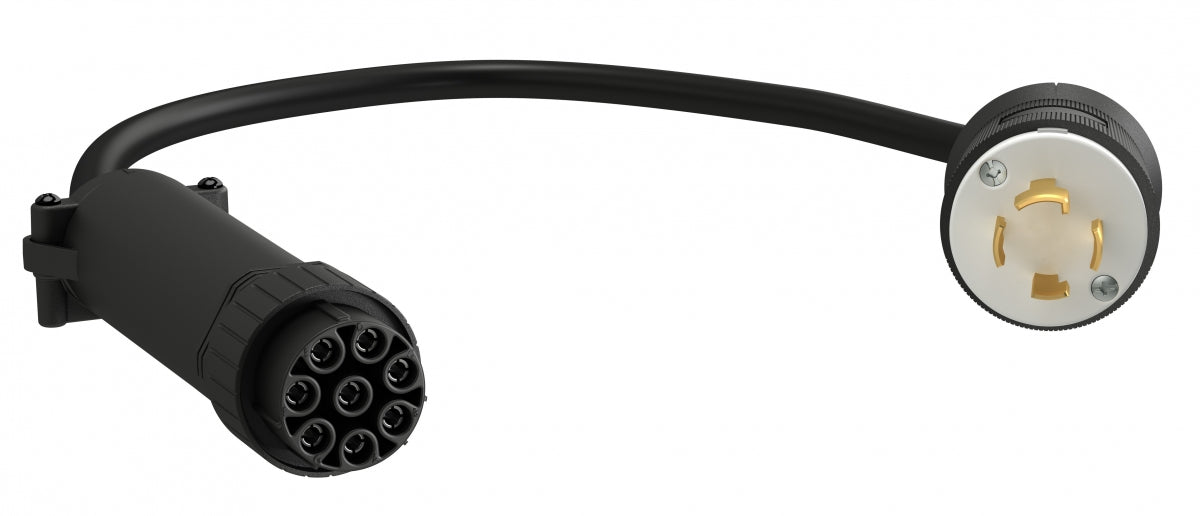 Vertiv Netzkabel, NEMA L15-30P, abgewinkelt (Stecker 1), gerade (Stecker 2), 200–240 V AC, 3 m, Schwarz