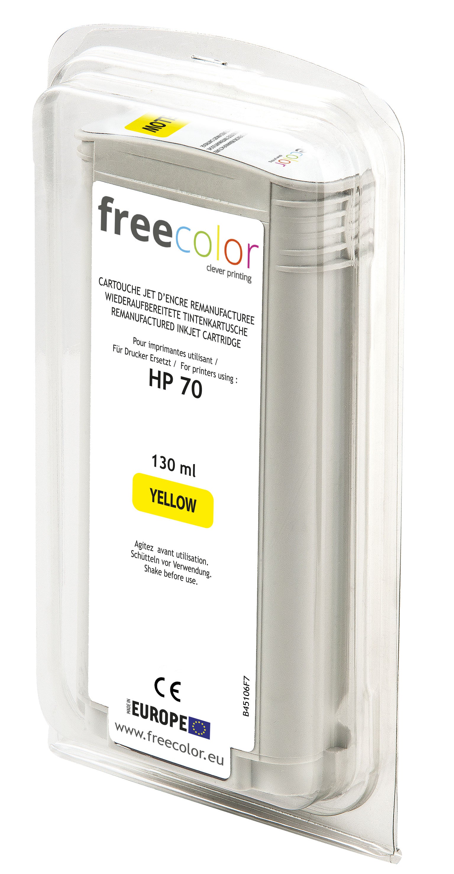 Freecolor Free Color Tintenpatrone, Gelb, 130 ml, Kompatibel