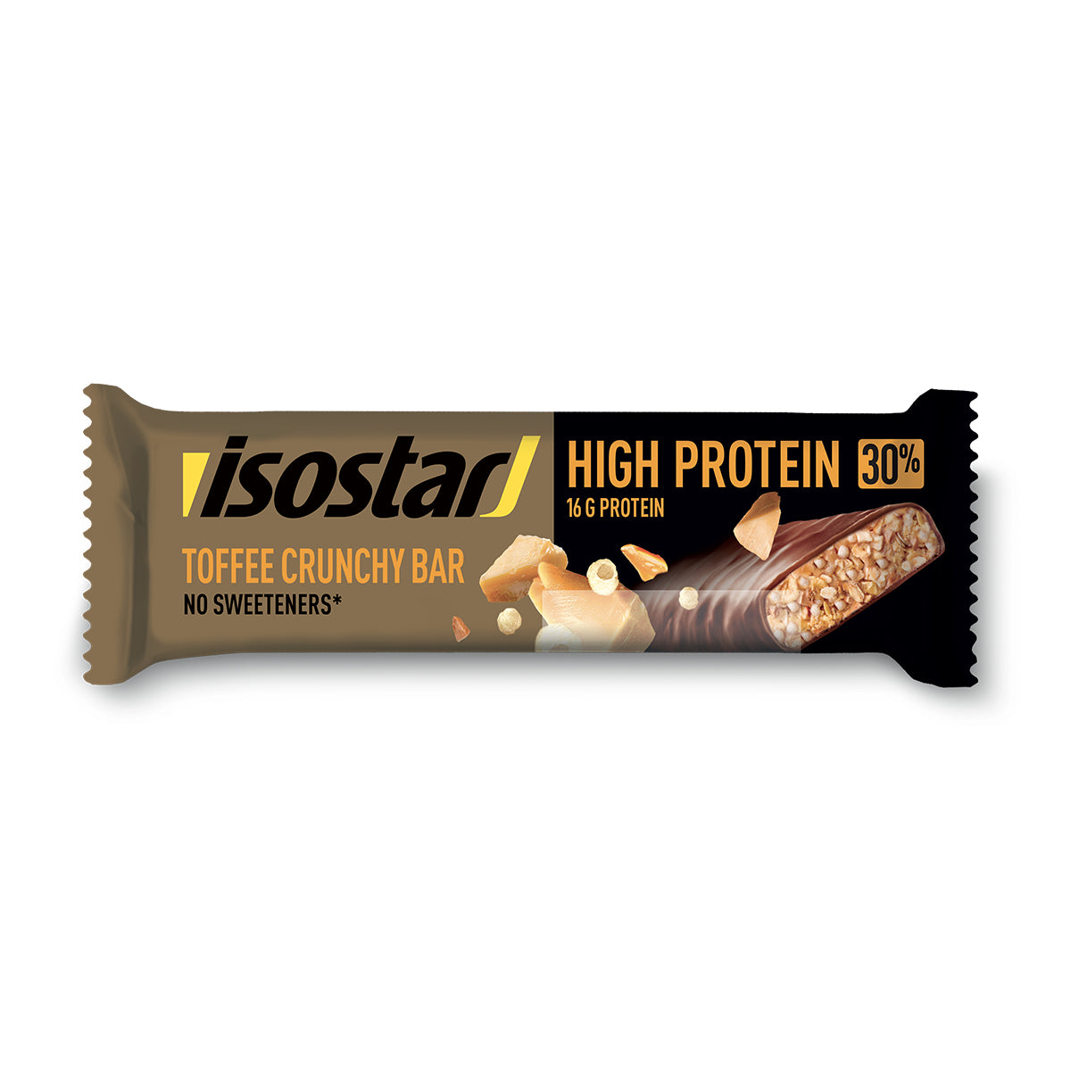 Isostar High Protein Protein-Riegel – Karamell (Toffee Crunchy) – 16 × 55 g
