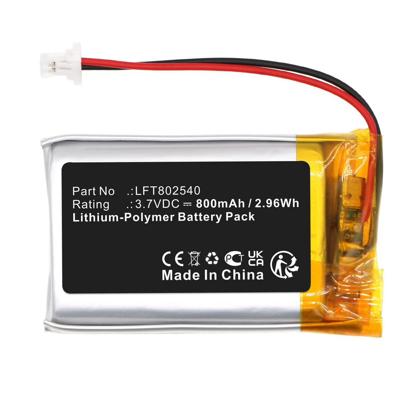 CoreParts Akku – für M1S Pro – Lithium-Polymer (LiPo), 800 mAh, 3,7 V, 2,96 Wh