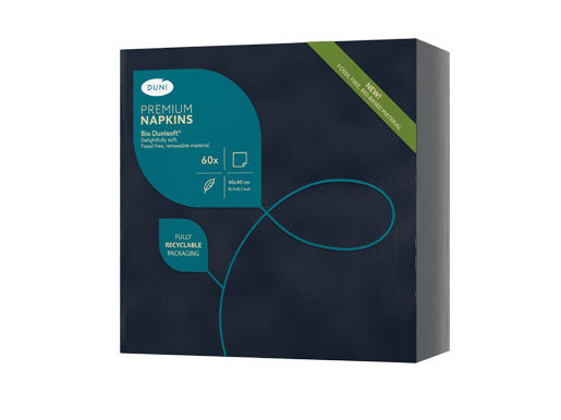Duni Servietten schwarz – 40 × 40 cm, 1-lagig – 60 Stück