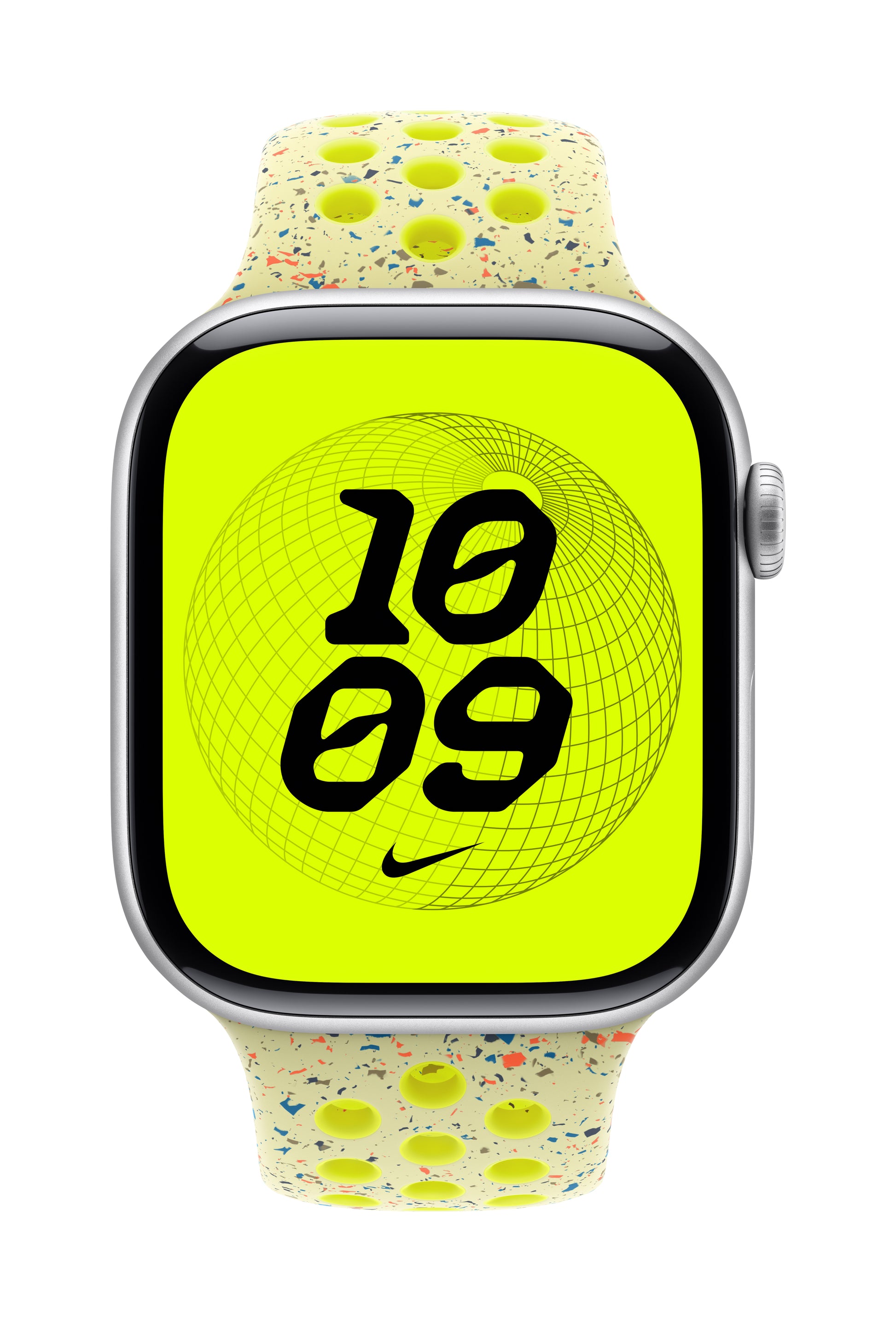 Apple Nike Sport Band – Armband – für Apple Watch 46 mm, Volt Splash (Grün), Grösse S/M, Polymer