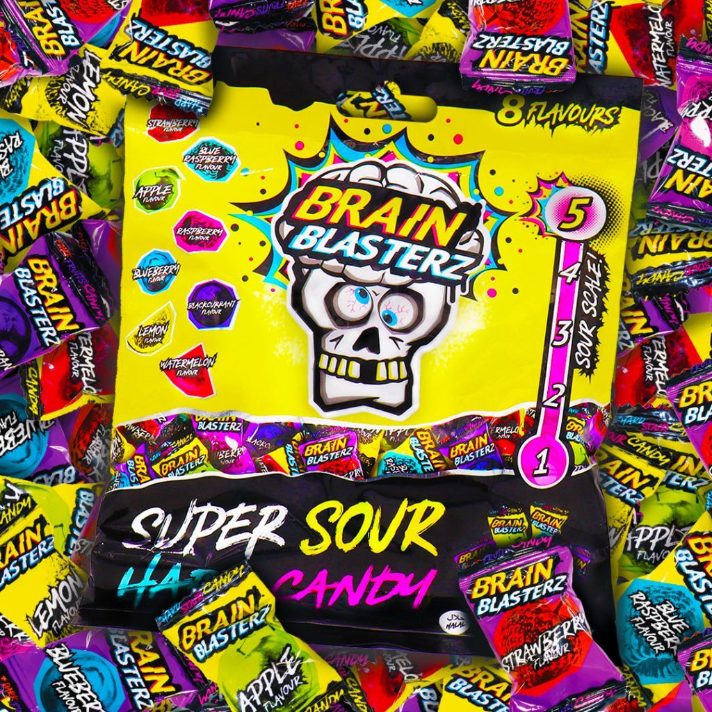 Brain Blasterz Lutschbonbons – Fruchtmix, sauer – 100 g